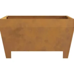 Bålsted i Forvitret Stål - Firkantet Ildsted | Størrelse: 80x80x43 cm | Farve: Brun