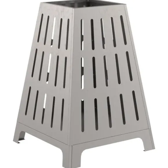 Bålsted i industrielt design - Cylindrisk ildgryde | Størrelse: 50x50x70 cm | Farve: Brun