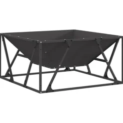Bålsted i koldvalset stål - Udendørs ildsted | Størrelse: 80x80x40 cm | Farve: Sort