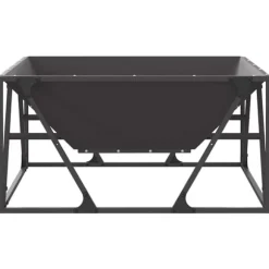 Bålsted i koldvalset stål - Udendørs ildsted | Størrelse: 80x80x40 cm | Farve: Sort
