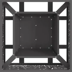 Bålsted i koldvalset stål - Firkantet design | Størrelse: 60x60x30 cm | Farve: Sort