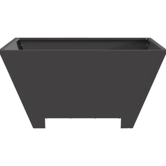 Bålsted i koldvalset stål - Kvadratisk design | Farve: Sort | Størrelse: 60x60x30 cm