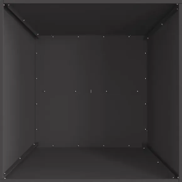 Bålsted i koldvalset stål - Kvadratisk design | Farve: Sort | Størrelse: 60x60x30 cm