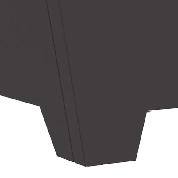 Bålsted i koldvalset stål - Kvadratisk design | Farve: Sort | Størrelse: 60x60x30 cm