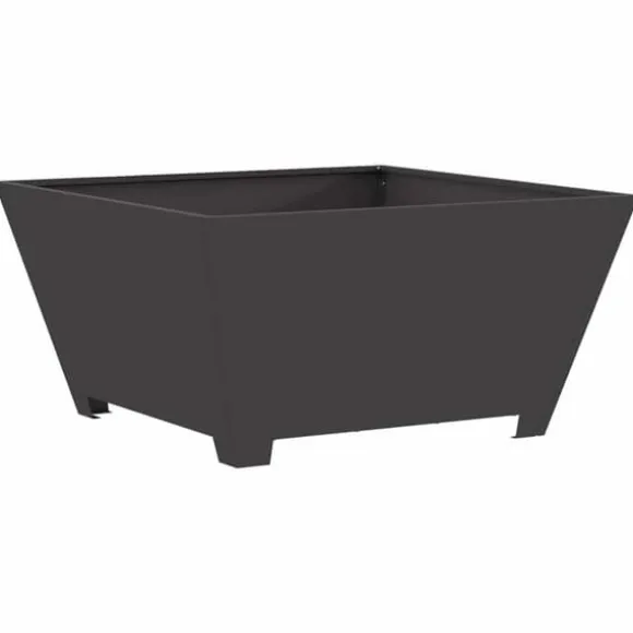 Bålsted i koldvalset stål - Stilfuld udendørs bålplads | Farve: Sort | Størrelse: 80x80x40 cm
