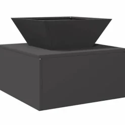 Bålsted i stål - Kubisk design til udendørs brug | Farve: Sort | Størrelse: 50x50x40 cm