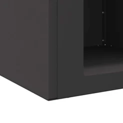 Bålsted i stål - Kubisk design til udendørs brug | Farve: Sort | Størrelse: 50x50x40 cm