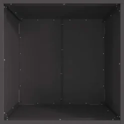 Bålsted med låg i koldvalset stål - Praktisk og elegant | Størrelse: 50x50x38 cm | Farve: Sort