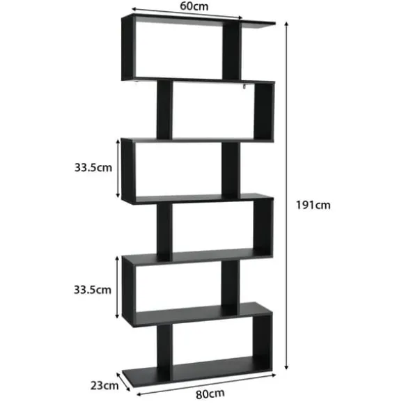 Bogreol, 80x23x191 cm - materiale: ingeniørtræ