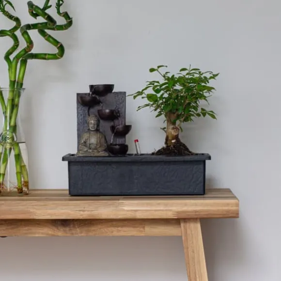 Bonsai med vattenfal - Bonsai - Højde 25-35cm - ⌀29cm