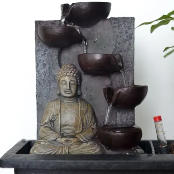 Bonsai med vattenfal - Sæt med 2 - Bonsai - Højde 25-35cm - ⌀29cm
