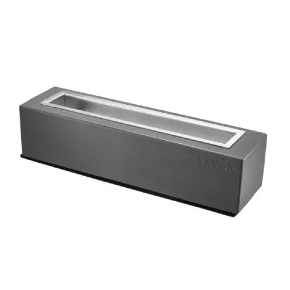 Bordpejs skål, 38x10x13,5 cm, lysegrå, beton
