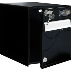 Box Burg Wachter Baltic 1 Door - Galvanized Steel - Side Opening - Black - Made in France