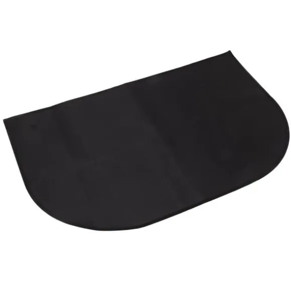 Brandsikkert halvrundt glasfibertæppe - Dobbeltlag - Skridsikkert - Gulvbeskyttelse - 19,7" x 39,4"