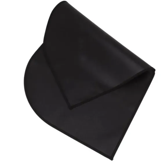 Brandsikkert halvrundt glasfibertæppe - Dobbeltlag - Skridsikkert - Gulvbeskyttelse - 19,7" x 39,4"