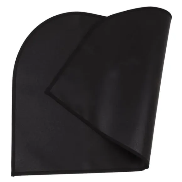 Brandsikkert halvrundt glasfibertæppe - Dobbeltlag - Skridsikkert - Gulvbeskyttelse - 19,7" x 39,4"