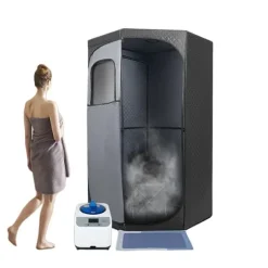 Bærbar Damp Sauna Kasse, 220V, 1350W, Telt Højde 180cm, Vandtank Kapacitet 3L, Justerbare Varme Niveauer 9