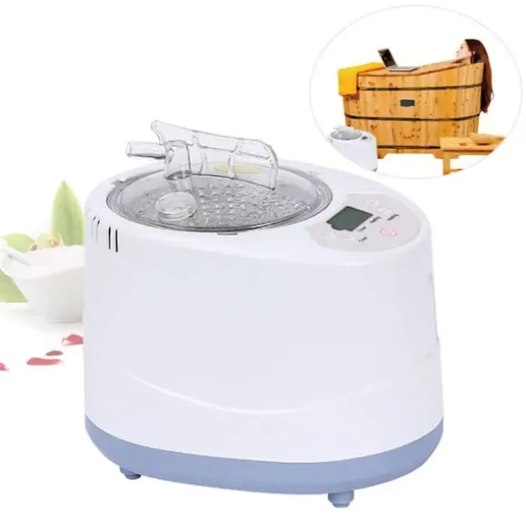 Bærbar sauna-damper - Dampgenerator - 3 L Kapacitet - 1000 W - Fjernbetjening - ABS/PP & Rustfrit Stål - Til Hjemmespa & Detox