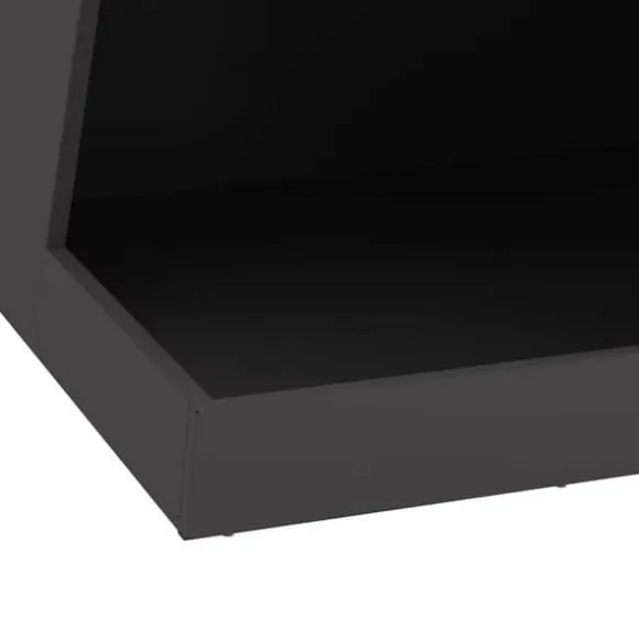 Bærbart bålsted i koldvalset stål - Udendørs komfur | Størrelse: 50x50x100 cm | Farve: Sort