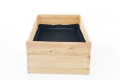 Bæredygtig Træhøjbed 140x80x18 cm - Perfekt til Byhaver og Begyndere