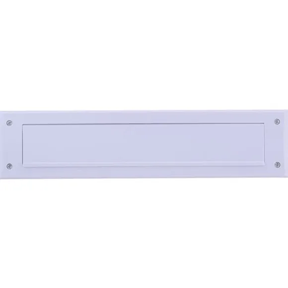 Brevkassebeskytter 34x8x1,5 cm i hvidt, vejrbestandigt materiale