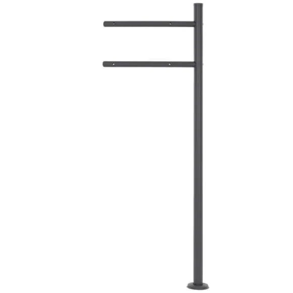 Brevlåda 37x36,5x11 cm antracit/svart marmorlook stål ML design
