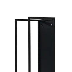 Brændeholder, 75x25x25 cm, Sort