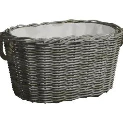 Brændekurv med håndtag 60x40x28 cm pil grå - Brændekurv - Brændekurve - Home & Living