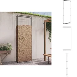 Brændekurve - Living brændestativ 110x28x312 cm stål matsort