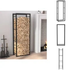 Brændekurve - Living brændestativ 50x28x132 cm stål matsort