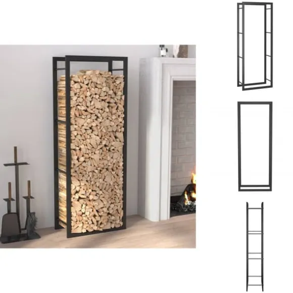 Brændekurve - Living brændestativ 50x28x132 cm stål matsort