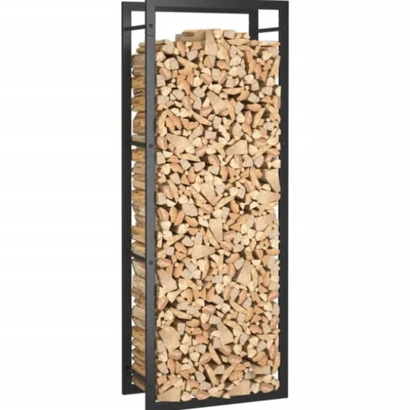 Brændekurve - Living brændestativ 50x28x132 cm stål matsort