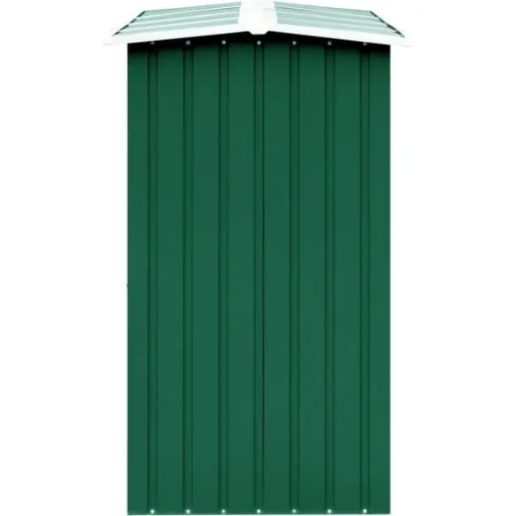 Brændekurve – tilbehør - Living brændeskur til haven 330 x 92 x 153 cm galvaniseret stål grøn