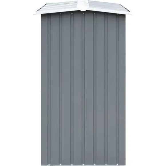 Brændekurve – tilbehør - Living brændeskur til haven galvaniseret stål 330 x 92 x 153 cm grå