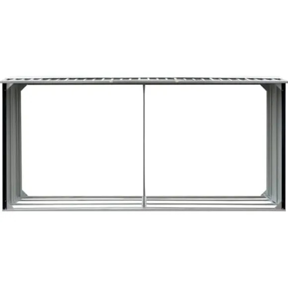 Brændekurve – tilbehør - Living brændeskur 330 x 92 x 153 cm galvaniseret stål antracitgrå