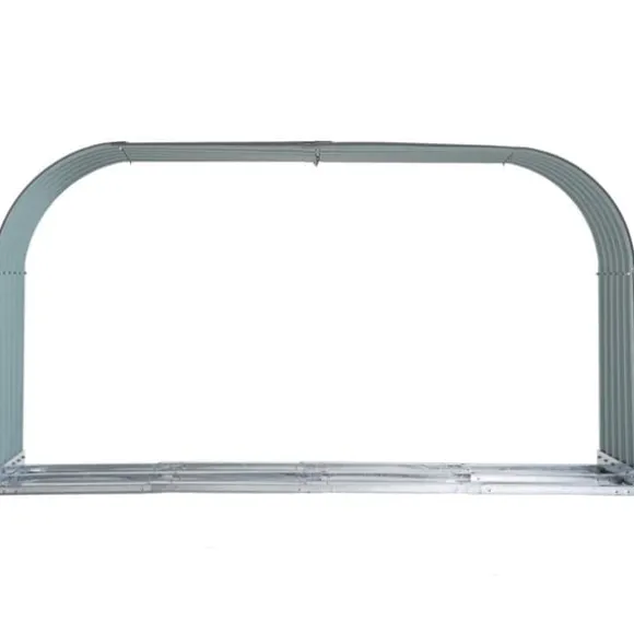 Brændeskur 0,85 m³, stål grå 208×46×112 cm – udendørs opbevaring