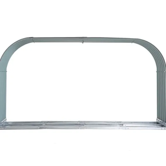 Brændeskur 0,85 m³, stål grå 208×46×112 cm – udendørs opbevaring