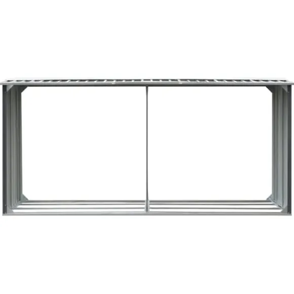 Brændeskur til haven galvaniseret stål 330 x 92 x 153 cm grå - Brændeskur - Brændeskure - Home & Living