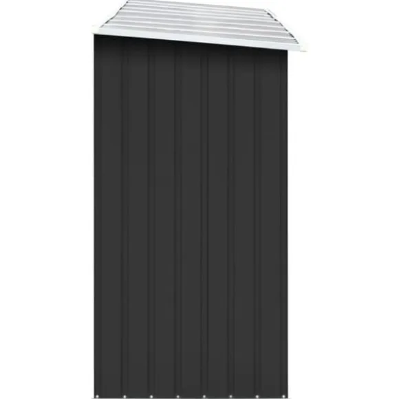 Brændeskur til haven 330x84x152 cm galvaniseret stål antracitgrå - Brændeskur - Brændeskure - Home & Living