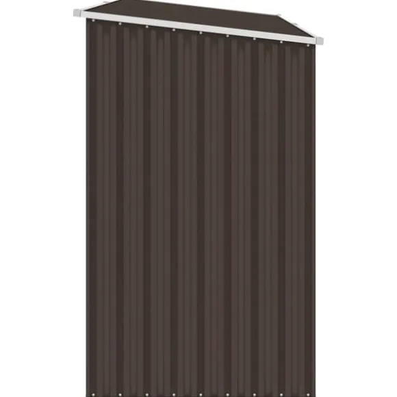 Brændeskur 245x98x159 cm galvaniseret stål brun - Haveskur - Haveskure - Home & Living