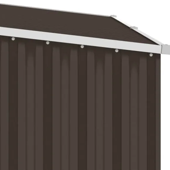 Brændeskur 245x98x159 cm galvaniseret stål brun - Haveskur - Haveskure - Home & Living