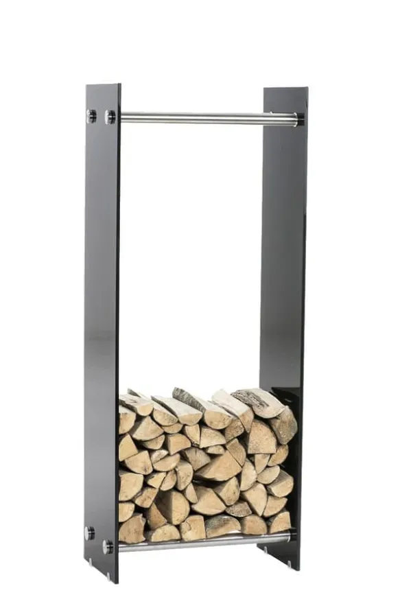 Brændestativ Dacio sort glas 35x60x60 35 x 60 x 60 cm