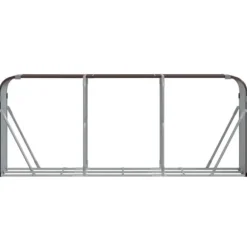 Brændestativ i galvaniseret stål til brændeopbevaring | Størrelse: 234x45x100 cm | Farve: Brun