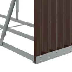 Brændestativ i galvaniseret stål til brændeopbevaring | Størrelse: 234x45x100 cm | Farve: Brun