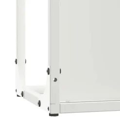 Brændestativ i koldvalset stål - Robust og stilfuld | Størrelse: 25x25x60 cm | Farve: Hvid