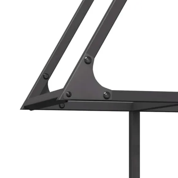 Brændestativ i koldvalset stål - Robust brændeopbevaring | Farve: Sort | Størrelse: 80x25x90 cm