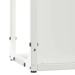 Brændestativ i koldvalset stål - Robust brændeholder | Farve: Hvid | Størrelse: 25x25x80 cm