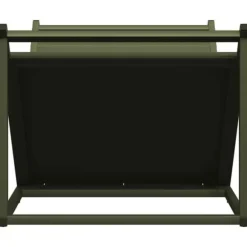 Brændestativ i koldvalset stål - Robust brændeholder | Størrelse: 70x43x34,5 cm | Farve: Olivengrøn