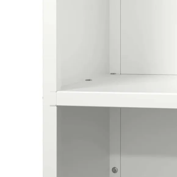 Brændestativ i koldvalset stål - Stabil brændeholder | Størrelse: 40x30x80 cm | Farve: Hvid