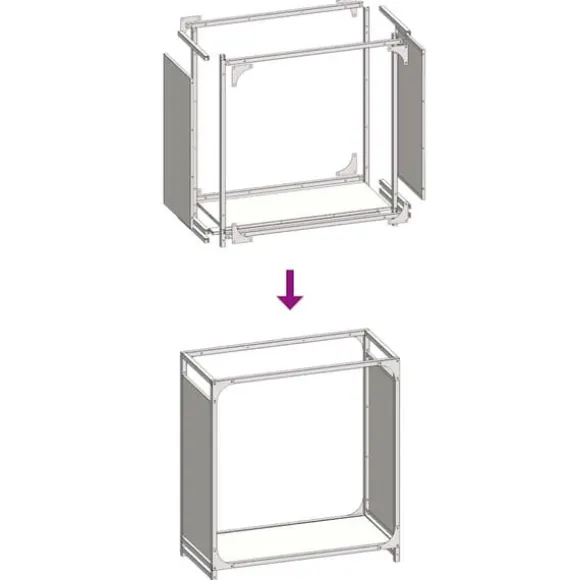 Brændestativ i koldvalset stål - Robust brændeholder | Størrelse: 60x28x65 cm | Farve: Antracitgrå